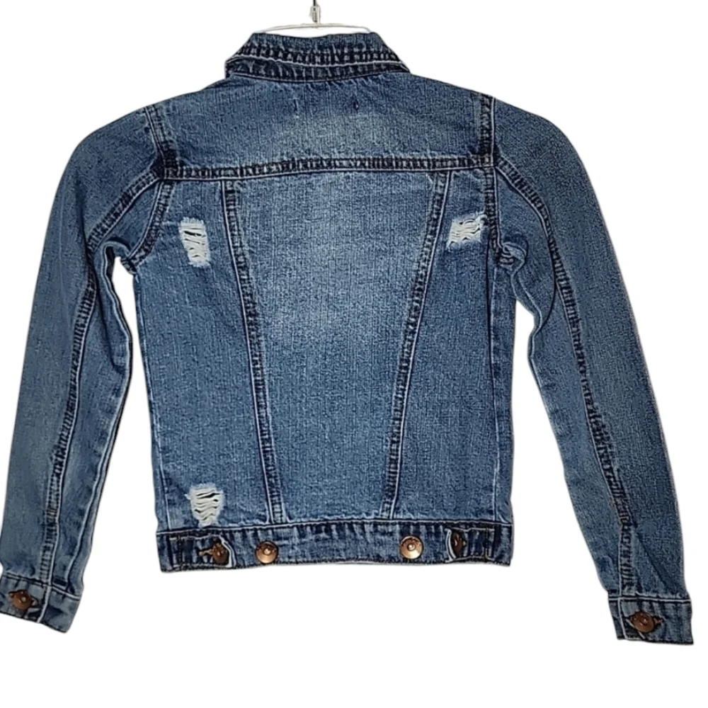 Ci Sono Kids Distressed Denim Jacket blue Size‎ XS/7